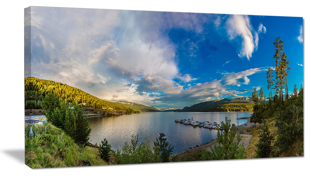 Sognefjord in Norway Panorama, Landscape Canvas Art Print, 32"x16"