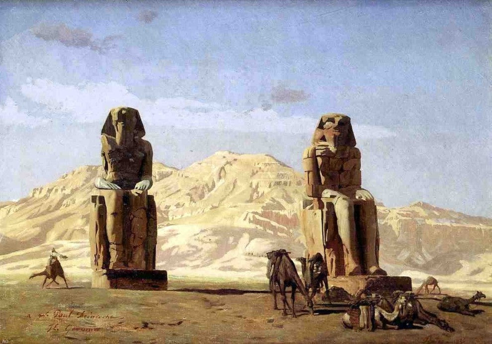 Jean-Leon Gerome Memnon and Sesostris- (study) Gallery Wrapped Canvas Print