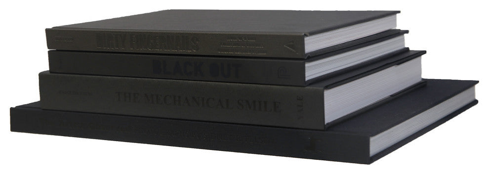 Decorative Books - Charcoal Coffee Table Stack - Set of 4 Grey Books