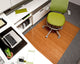 Ronson Bamboo Deluxe Roll-Up Chair Mat, Natural, No Lip, 60"x48"