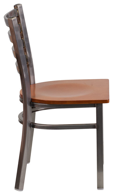Clear Ladder Chair-Cherry Seat