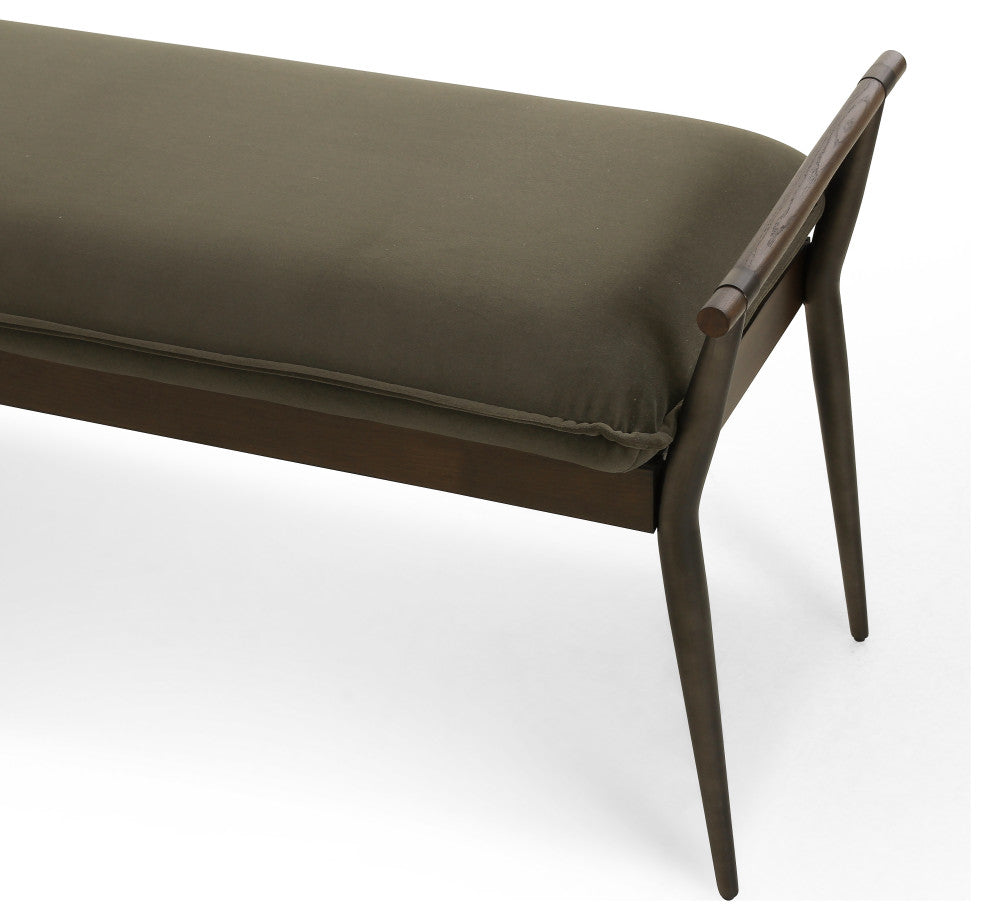 Charlotte Bench-Modern Velvet Loden
