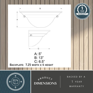 Babylon 13" Wall Light A; BN; OBB; WP