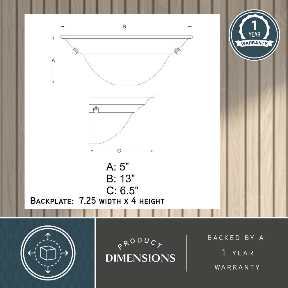 Babylon 13" Wall Light A; BN; OBB; WP