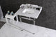 Kingston Brass LMS30MASQ6 30" Carrara Marble Console Sink, Acrylic Legs