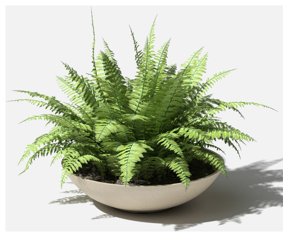 Lane Round Planter Bowl, Sand, 24'', 1 Pack