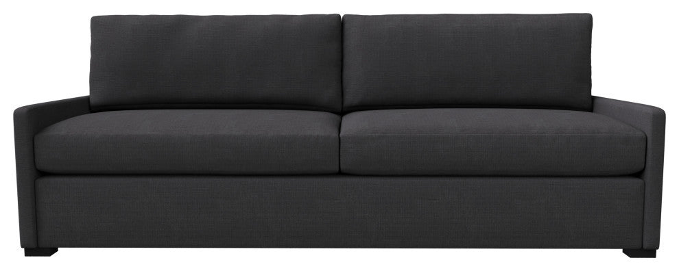 Nativa Interiors Kimpton 91" Sofa, Charcoal, Depth: Deep Plush
