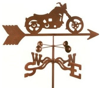Classic Motorcycle Weathervane With Roof Mount