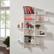 Danya B 5 Level Black Asymmetric Wall Shelf, White