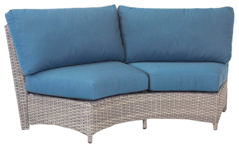 St. Tropez Curved Loveseat, Cornsilk