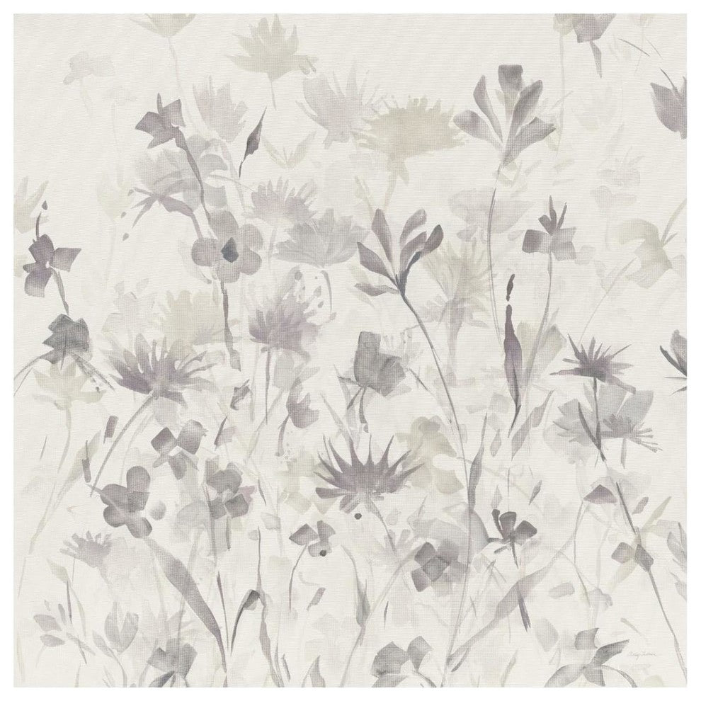 "Garden Shadows IV Purple Grey" Digital Paper Print by Avery Tillmon, 32"x32"