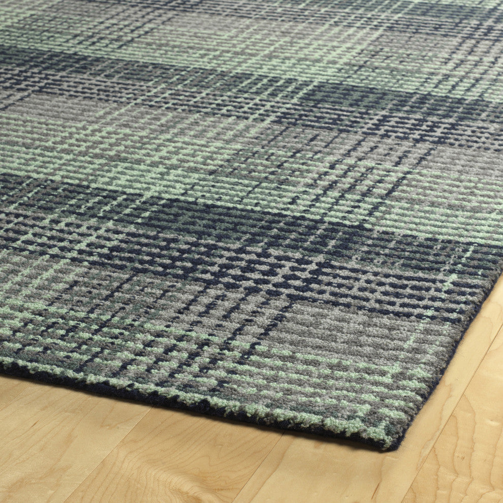 Kaleen Sartorial Hand-Tufted Rug, Turquoise, 2'x3'