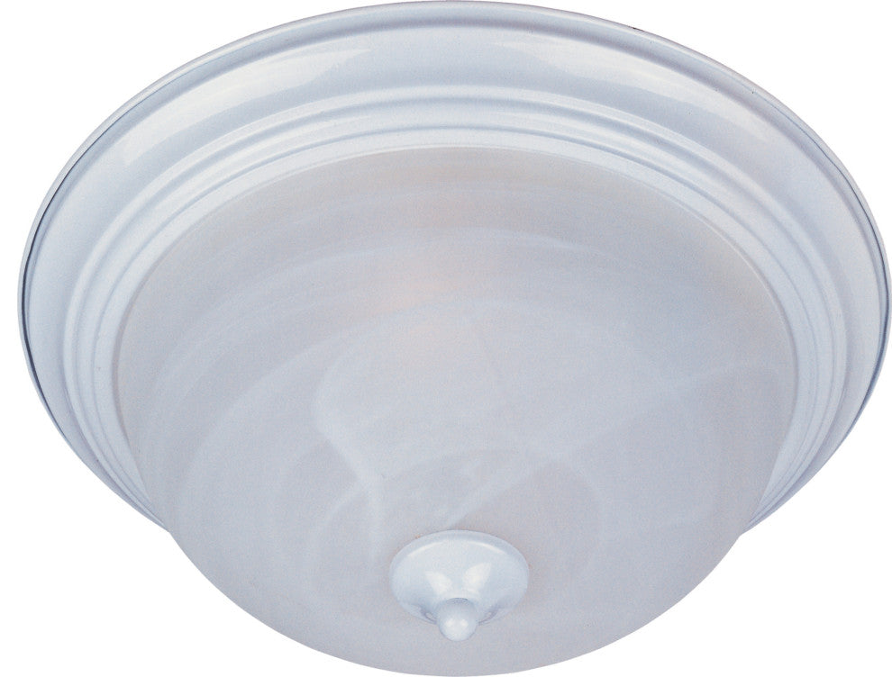 Maxim 5842 Essentials 15"W 3 Light Ceiling Light - White / Marble Glass