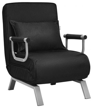 Folding 5 Position Convertible Sleeper Bed Armchair Lounge Couch with Pillow