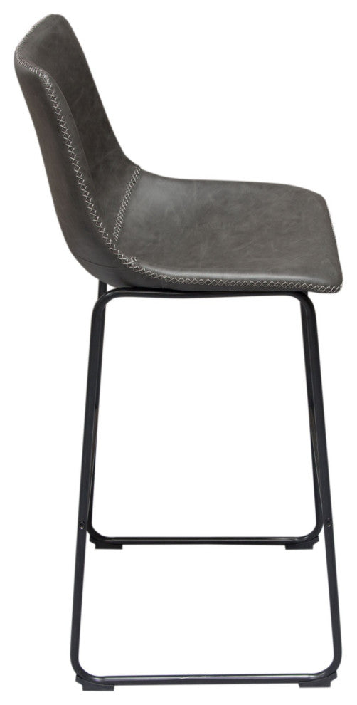 Theo 2 Bar Height Chairs, Weathered Gray