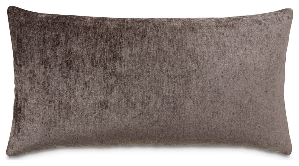 The Smith 13"x24" Oblong Chenille Pillow, Set of 2, Graphite