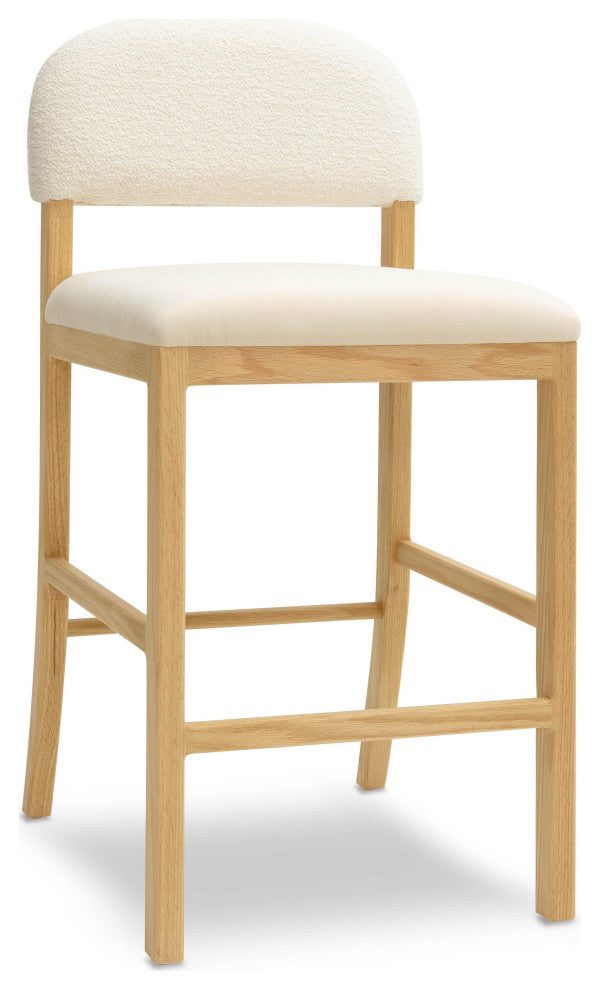 Calla Cream Performance Velvet Counter Stool