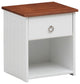 Acme Farah Nightstand White and Oak Finish