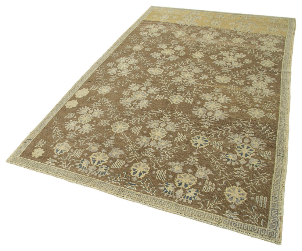 Rug N Carpet - Handmade Oriental 4' 11'' x 8' 3'' Distressed Wool Rug