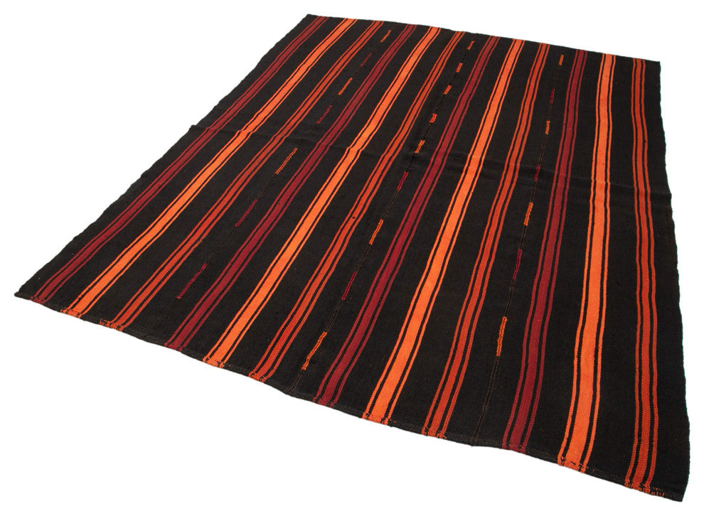 Rug N Carpet - Handmade Anatolian 6' 4'' x 8' 6'' Vintage Goat Hair Kilim Rug