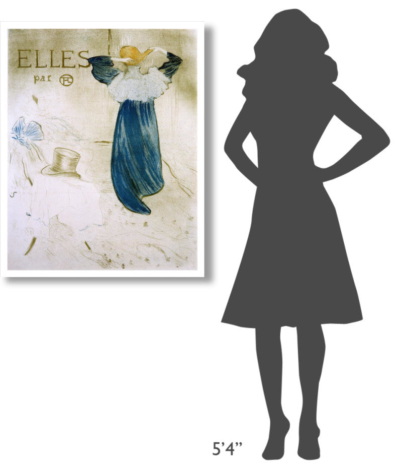 "Elles" Digital Paper Print by Henri Toulouse-Lautrec, 31"x38"