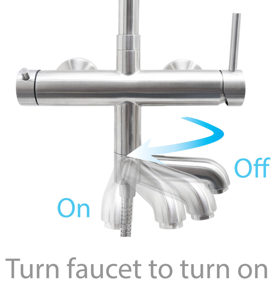 Spa Stainless Steel Shower System, With Tub Spout