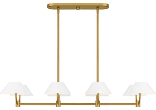 Quoizel PNY842 Penley 8 Light 42"W Linear Chandelier - Brushed Gold