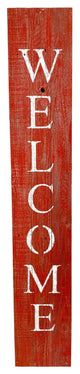 Rustic Red and White Front Porch Welcome Sign