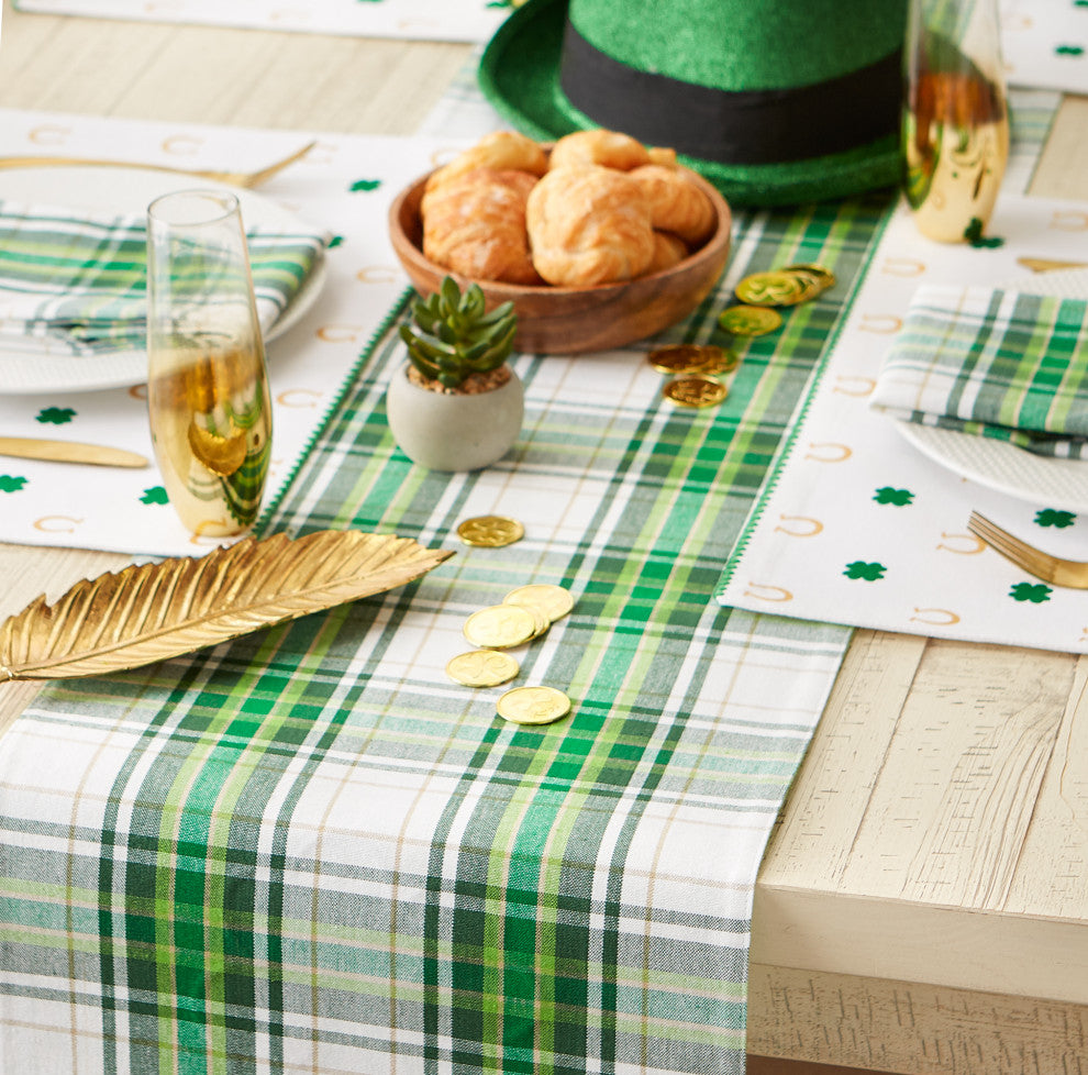 A Wee Bit O Luck Embroidered Table Runner 13x72