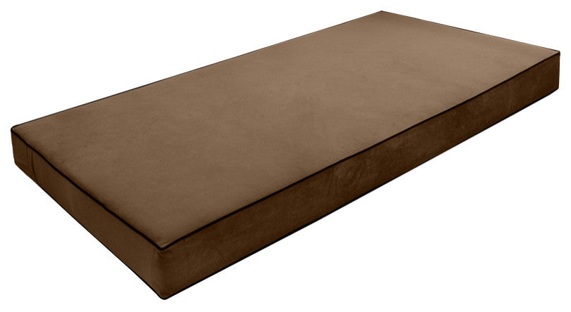 Contrast Pipe 6" Twin-XL 80x39x6 Velvet Indoor Daybed Mattress COVER ONLY-AD308