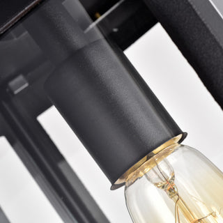 CHLOE Lighting QUILL Transitional 1-Light Textured Black Outdoor Wall Sconce