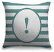 "Exclamation Point - Striped Oval" Outdoor Pillow 20"x20"