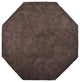 HAND KNOTTED LOOM WOOL ECO-FRIENDLY AREA RUGS, Brown, Solid Design, [Octagon] 6'x6'