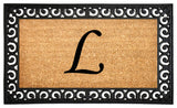 Calloway Mills Gabriel Monogram Doormat, Letter L