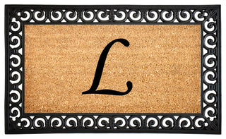Calloway Mills Gabriel Monogram Doormat, Letter L