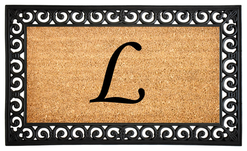 Calloway Mills Gabriel Monogram Doormat, Letter L