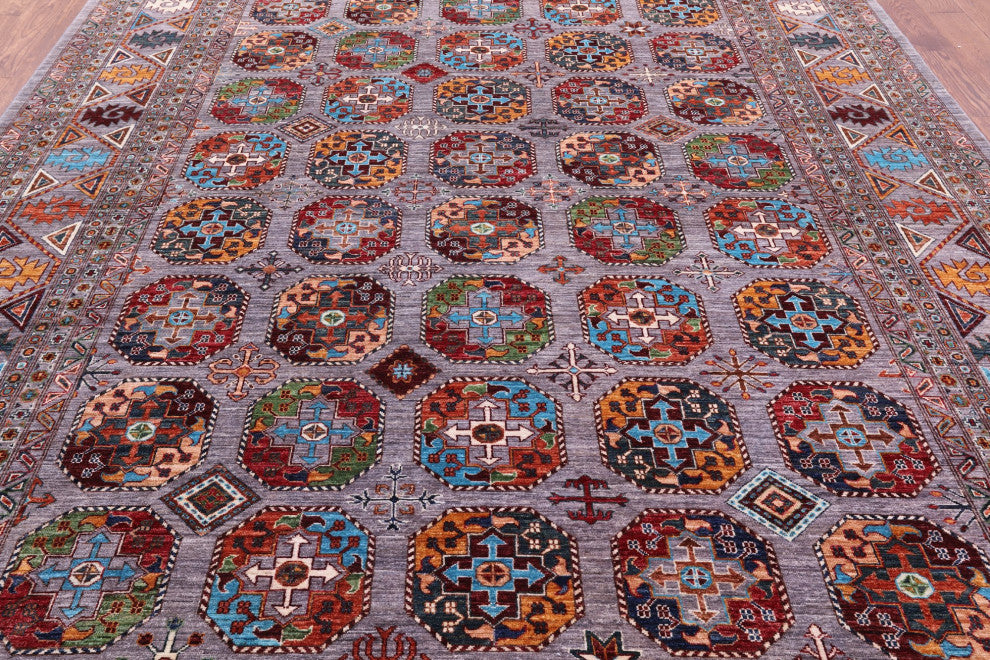 Hand Knotted Bokhara Wool Rug 9' 0" X 12' 0" - Q12907