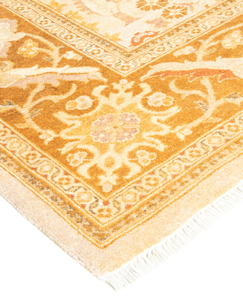 Eclectic, One-of-a-Kind Hand-Knotted Area Rug Ivory, 6' 1" x 8' 10"