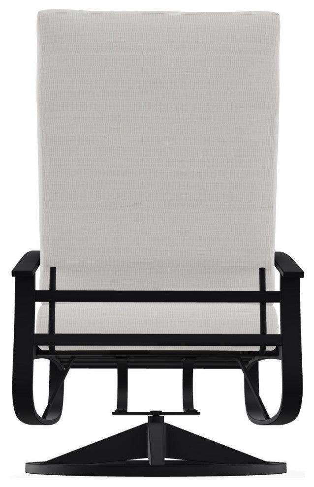 Belle Isle Cushion Deep Seat Outdoor Swivel Rocker, Tabloid Cloud/Black