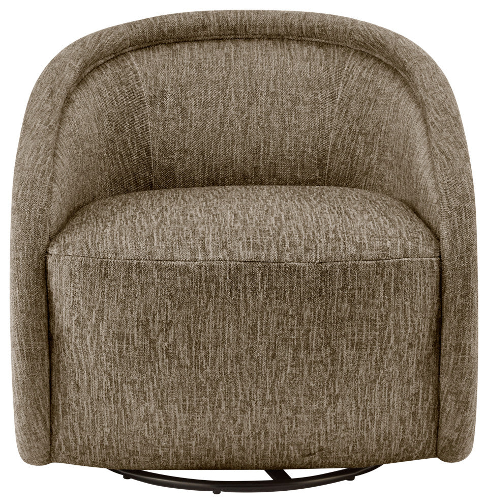 Margareth Fabric Swivel Accent Arm Chair, Pasadena Taupe