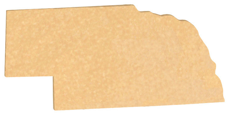 State Shaped Cutting Boards, Natural Bamboo, Nebraska