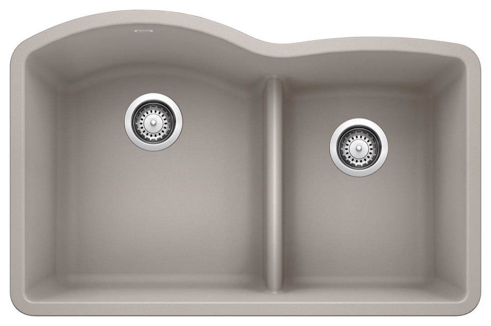 Blanco Diamond 32" 1 and 3/4 Bowl With Low Divide, Concrete Gray