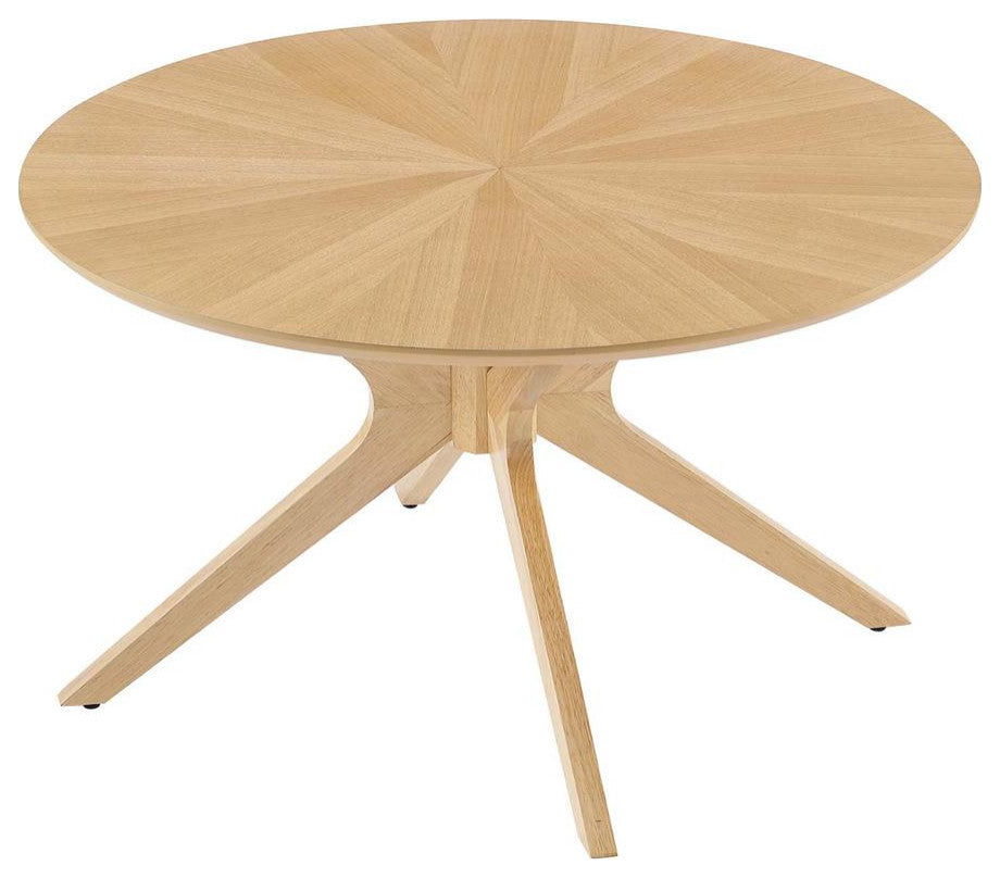 Crossroads Round Wood Coffee Table