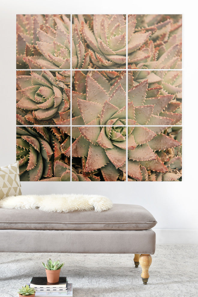 Deny Designs Bree Madden Succulent Wood Wall Mural, 3'x3'