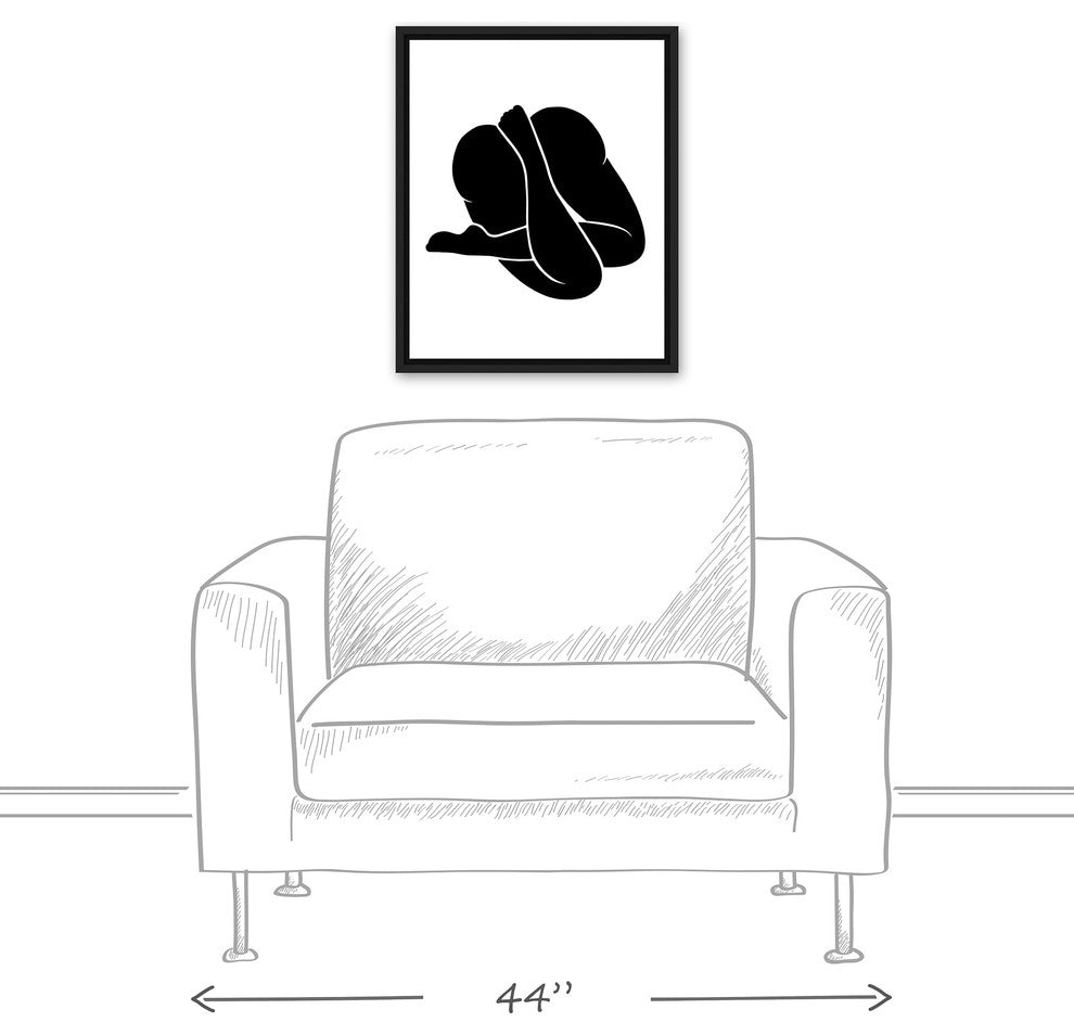 Cheeky 16x20 Black Floating Framed Canvas