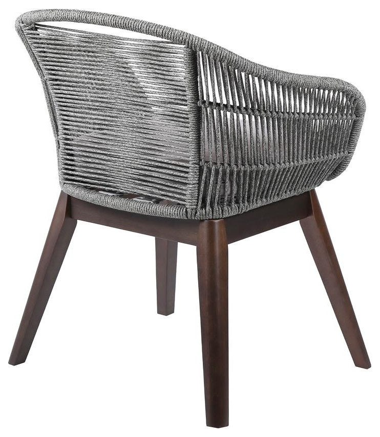 Tutti Frutti Indoor Dining Chair in Dark Eucalyptus Wood with Latte Rope