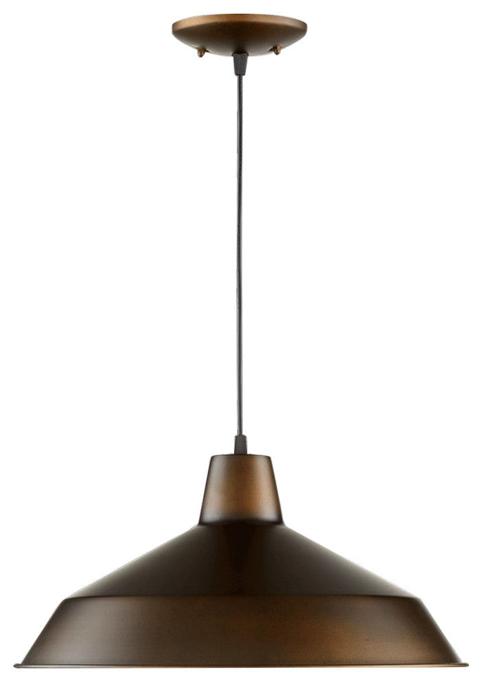 Quorum 1-Light 16" Pendant, Oiled Bronze