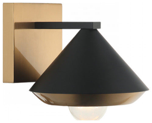 Matteo Lighting S06801MBAG Wall Sconce, Matte Black Finish