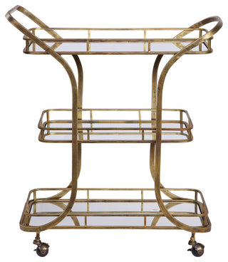 Uttermost Stassi Gold Serving Cart