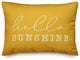 Hello Sunshine Script Outdoor Lumbar Pillow
